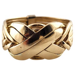 14 Karat Yellow Gold Puzzle Ring Size 10.25 #19388