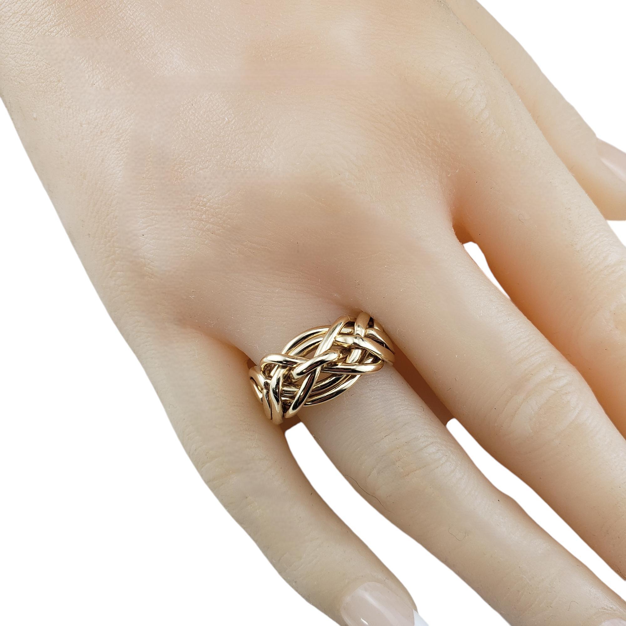 14 Karat Yellow Gold Puzzle Ring Size 9.75 #18654 For Sale 1