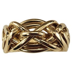 14 Karat Yellow Gold Puzzle Ring Size 9.75 #18654