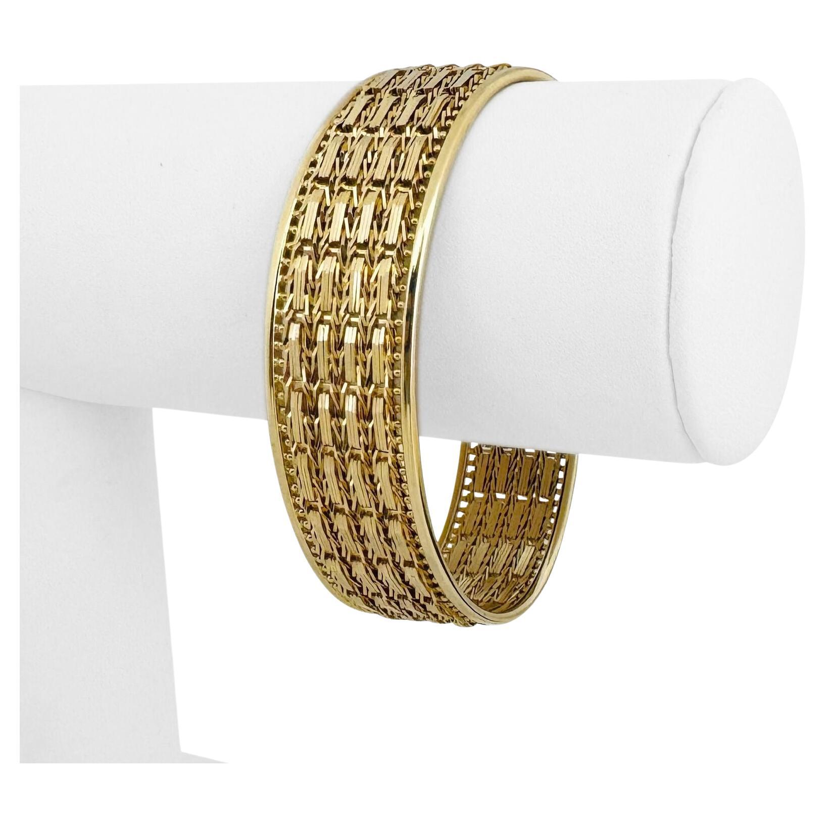 14 Karat Yellow Gold QVC Imperial Gold Flex Bangle Bracelet 