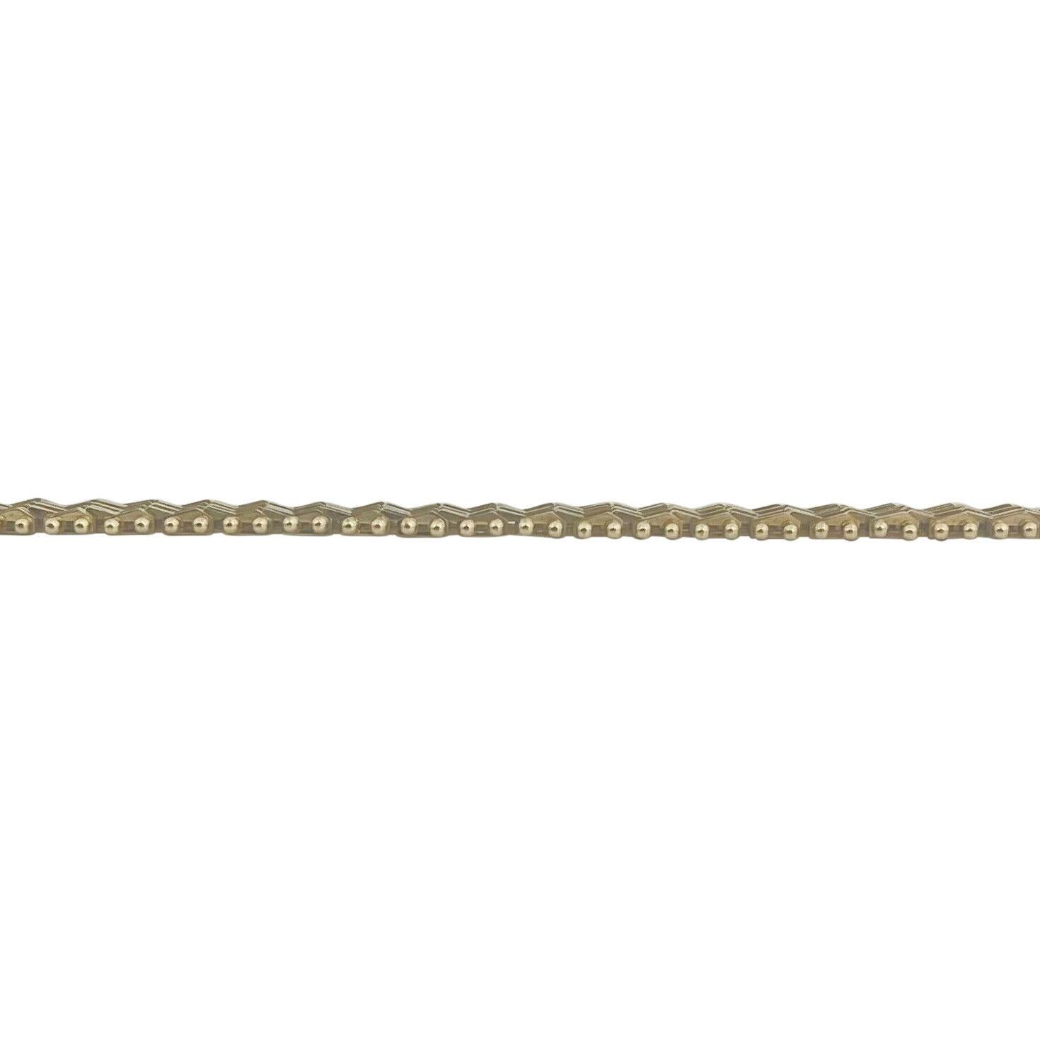 14 Karat Gelbgold QVC Imperial Gold Mirror Bar Link-Armband im Zustand „Gut“ in Guilford, CT