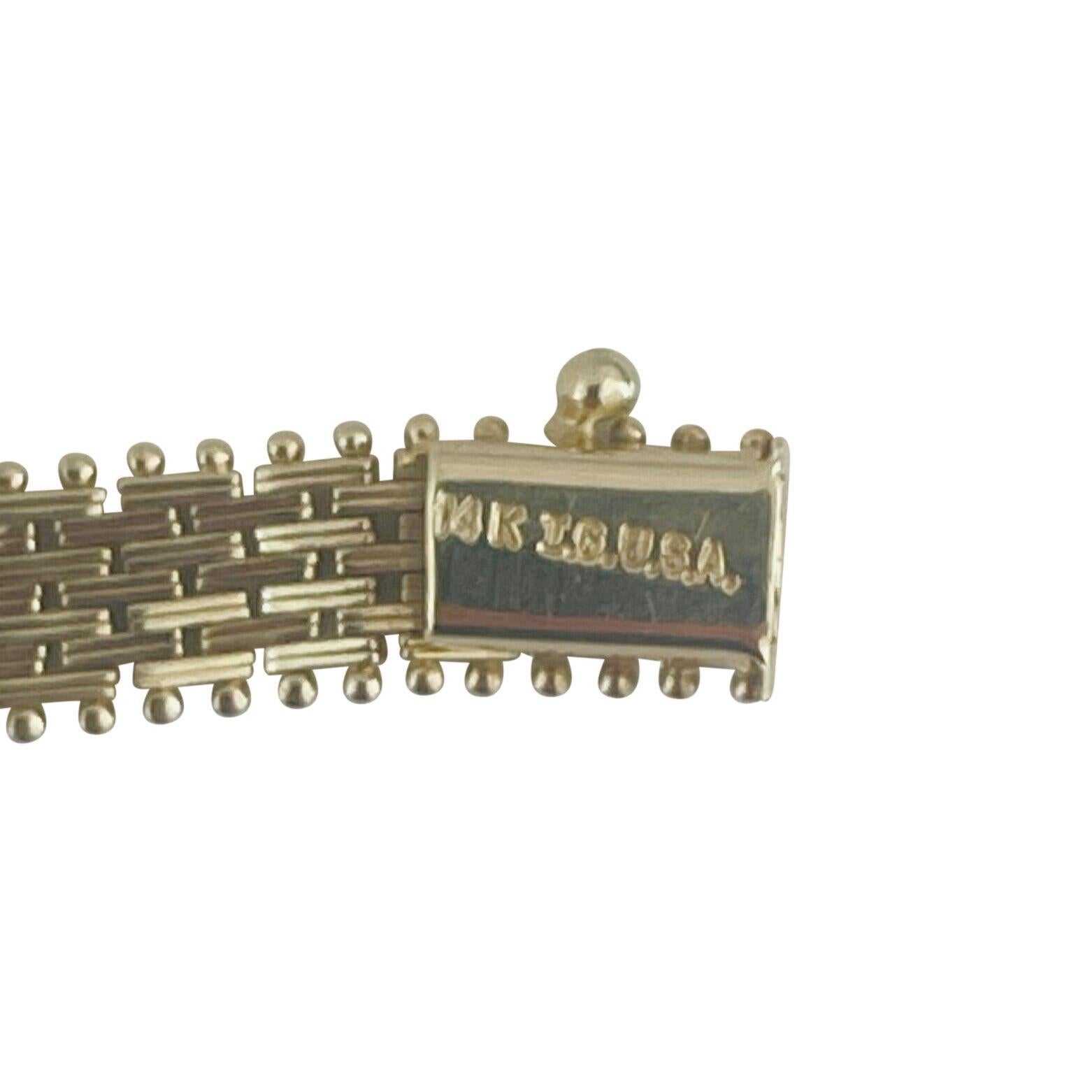 14 Karat Gelbgold QVC Imperial Gold Mirror Bar Link-Armband 2