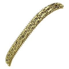 14 Karat Yellow Gold QVC Imperial Gold Mirror Bar Link Bracelet