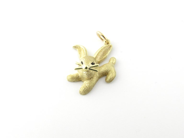 14 Karat Yellow Gold Rabbit Charm at 1stDibs