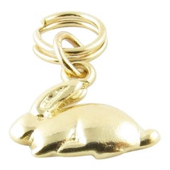 Vintage 14 Karat Yellow Gold Rabbit Charm