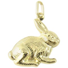 14 Karat Yellow Gold Rabbit Charm