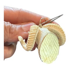 14 Karat Yellow Gold Rams Head Pendant With Ruby And Emeralds Pendant