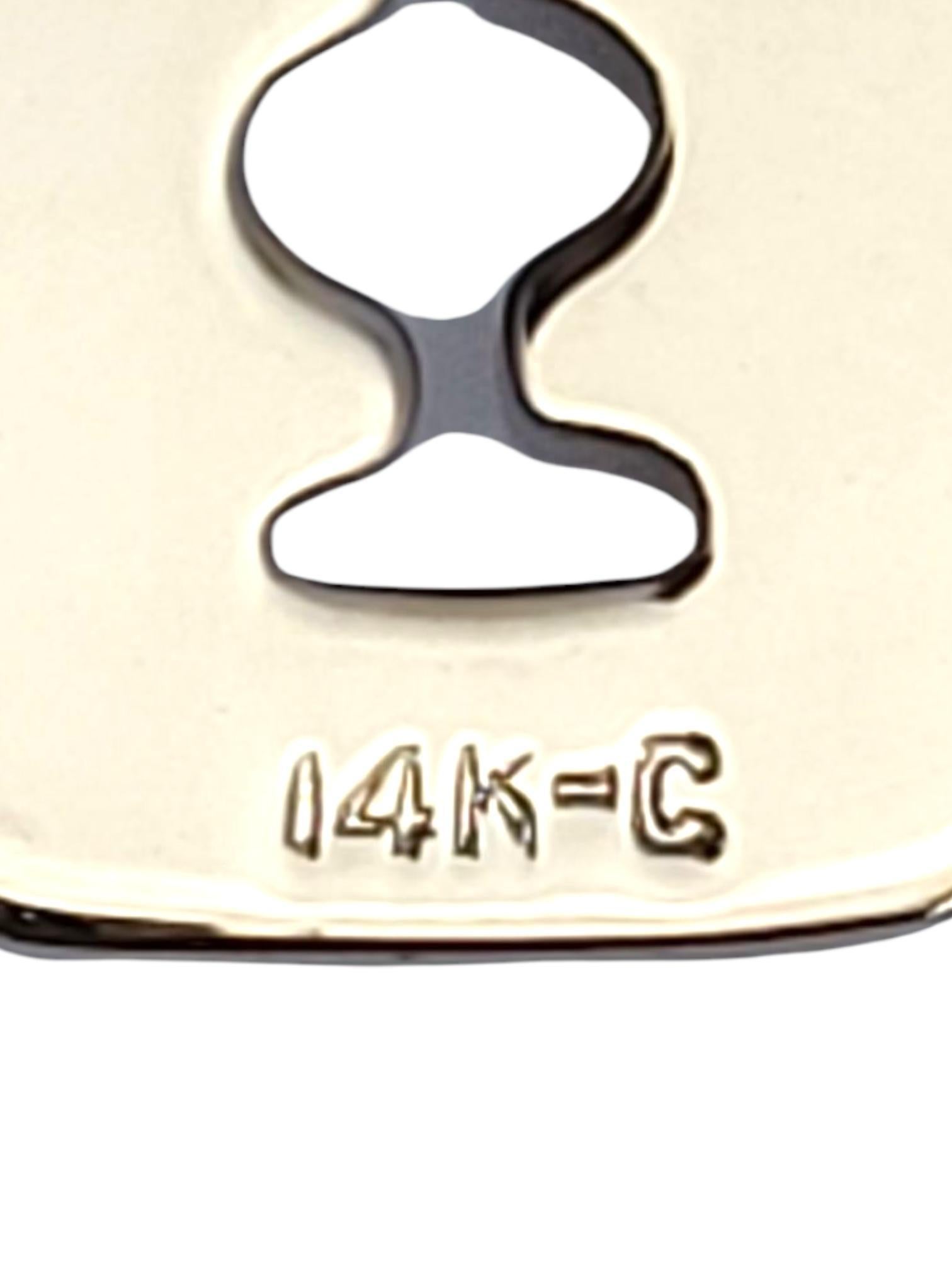 14 Karat Yellow Gold Razor Pendant #21646 Bon état - En vente à Washington Depot, CT