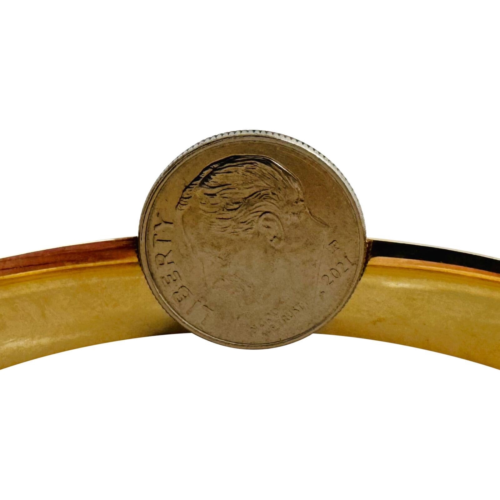 Armreif aus 14 Karat Gelbgold in Rot, Blau und Grün aus Glas 2