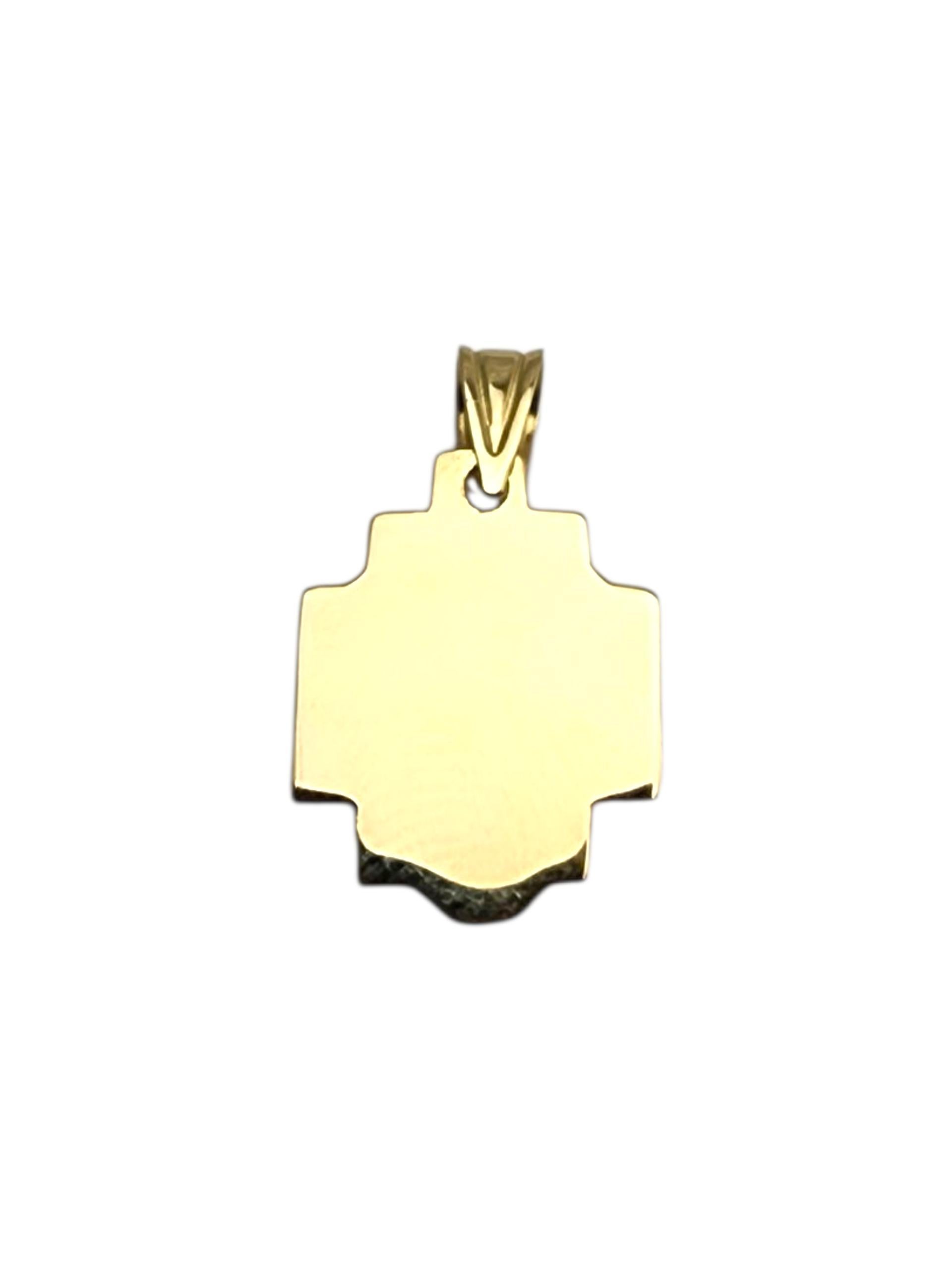 Contemporain Pendentif religieux en or jaune 14 carats #23586 en vente