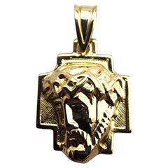 Pendentif religieux en or jaune 14 carats #23586