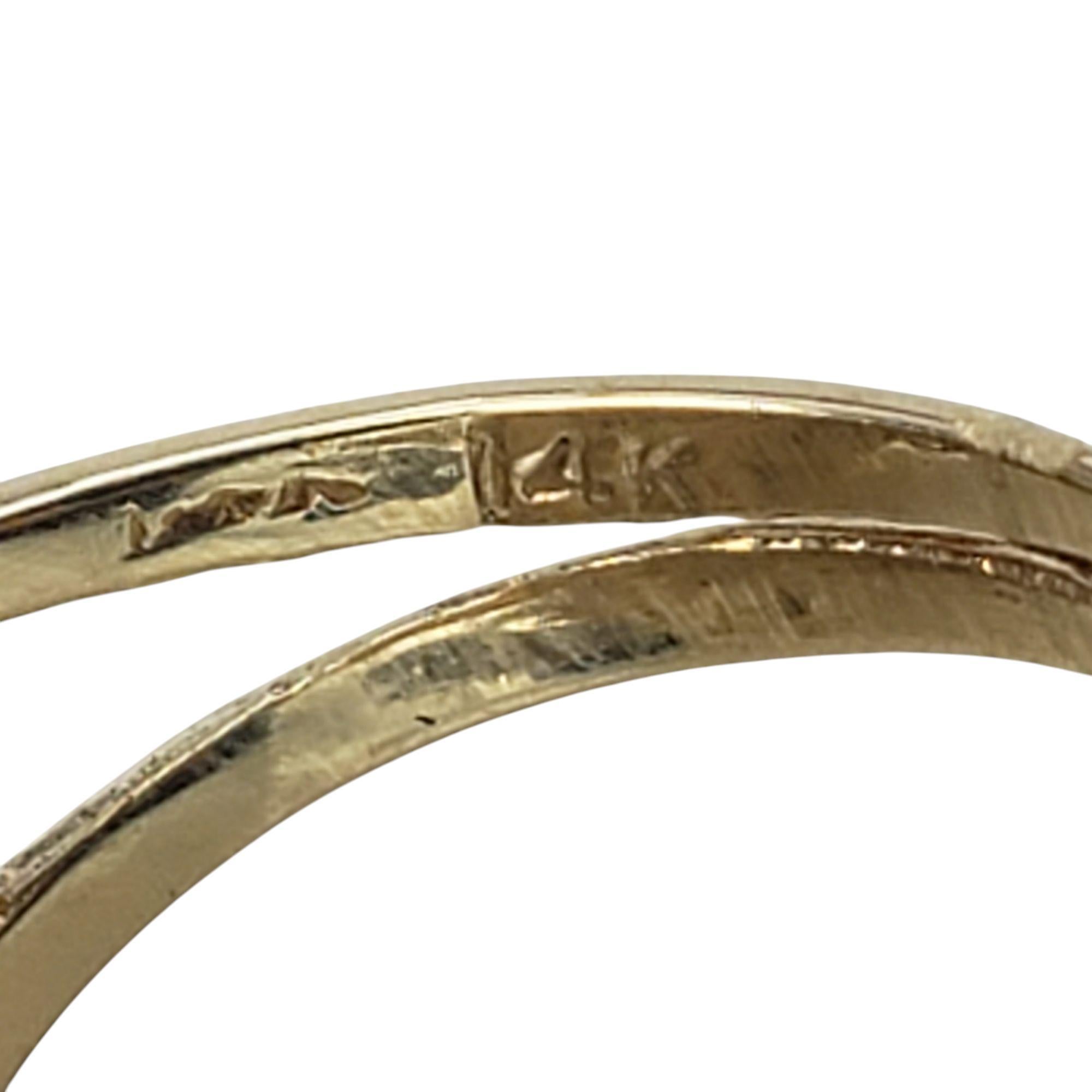 Women's 14 Karat Yellow Gold Repousse Diamond Woman Face Ring Size 7.75 #21182 For Sale