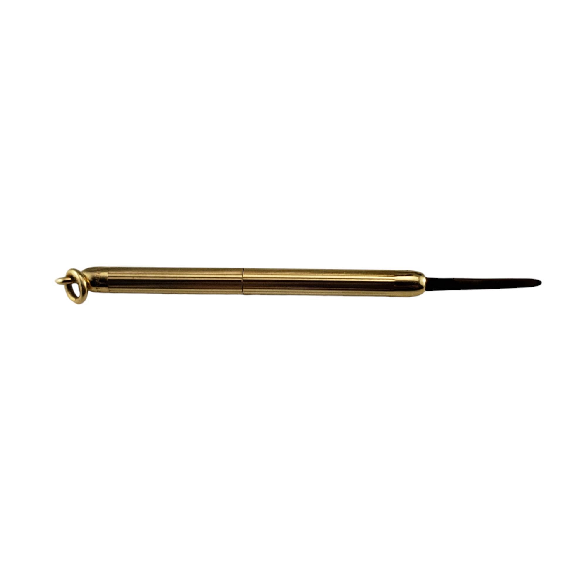 Cure-dents rétractables en or jaune 14 carats #19060 en vente 1