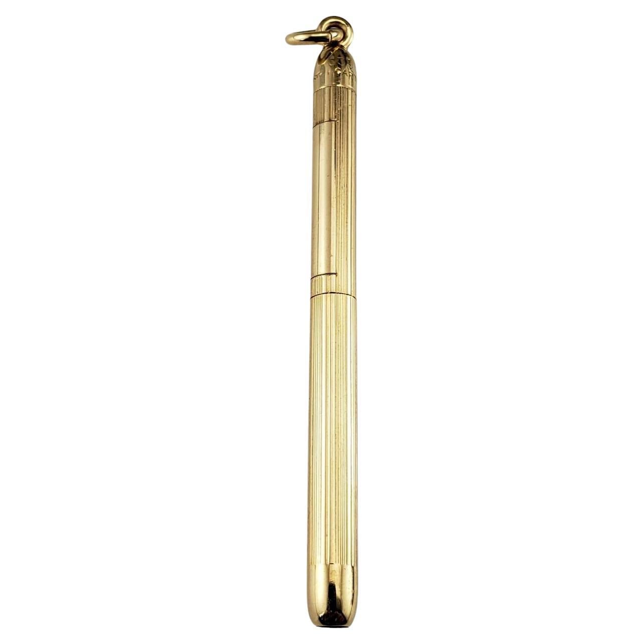 14 Karat Yellow Gold Retractable Toothpick #19060