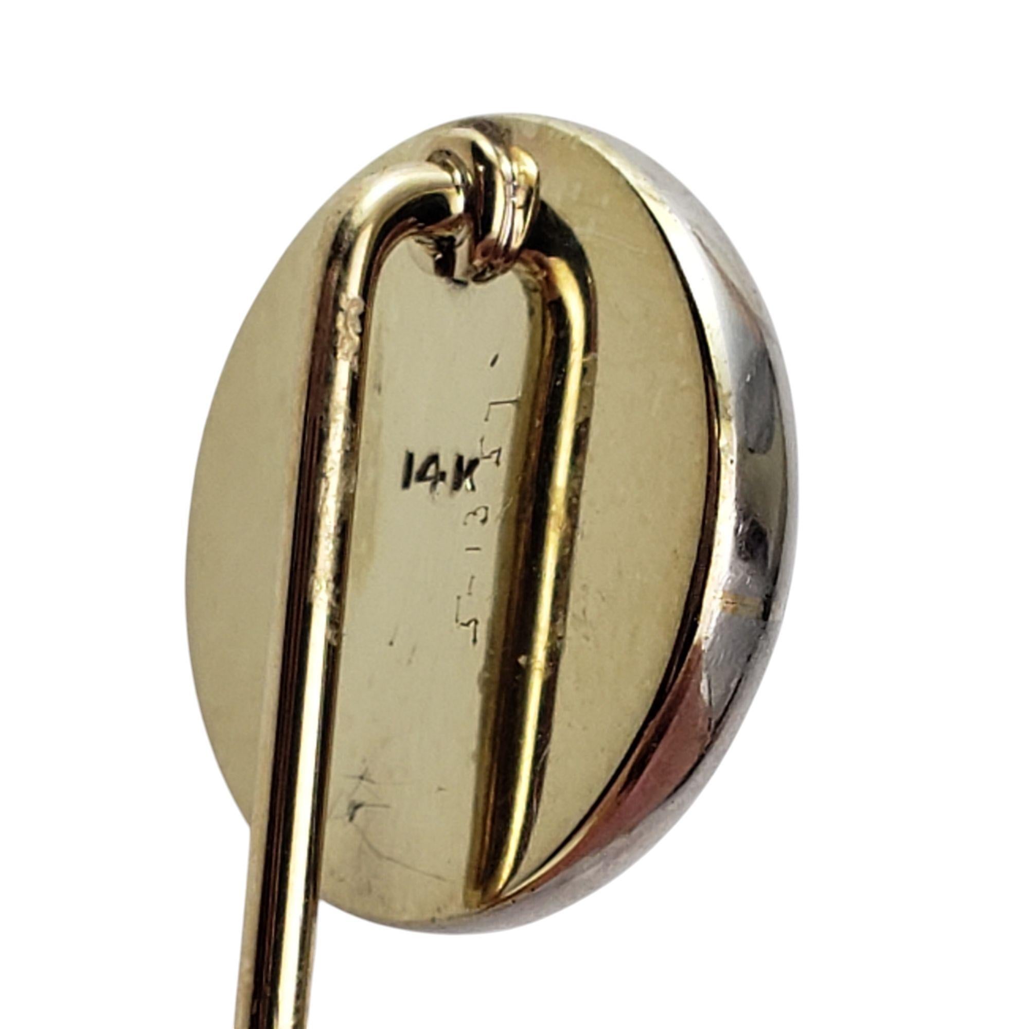 Spilla a bastone in oro giallo 14 carati con incisione inversa dell'anatra #21135 in vendita 3