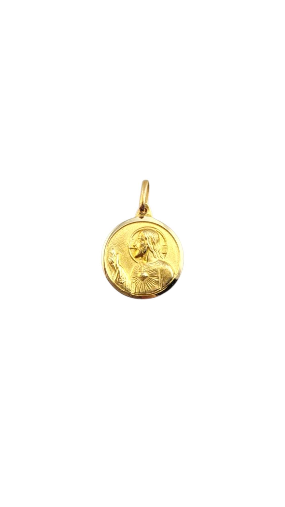 Ciondolo reversibile in oro giallo 14 carati con Madre e Cristo #22250 in vendita