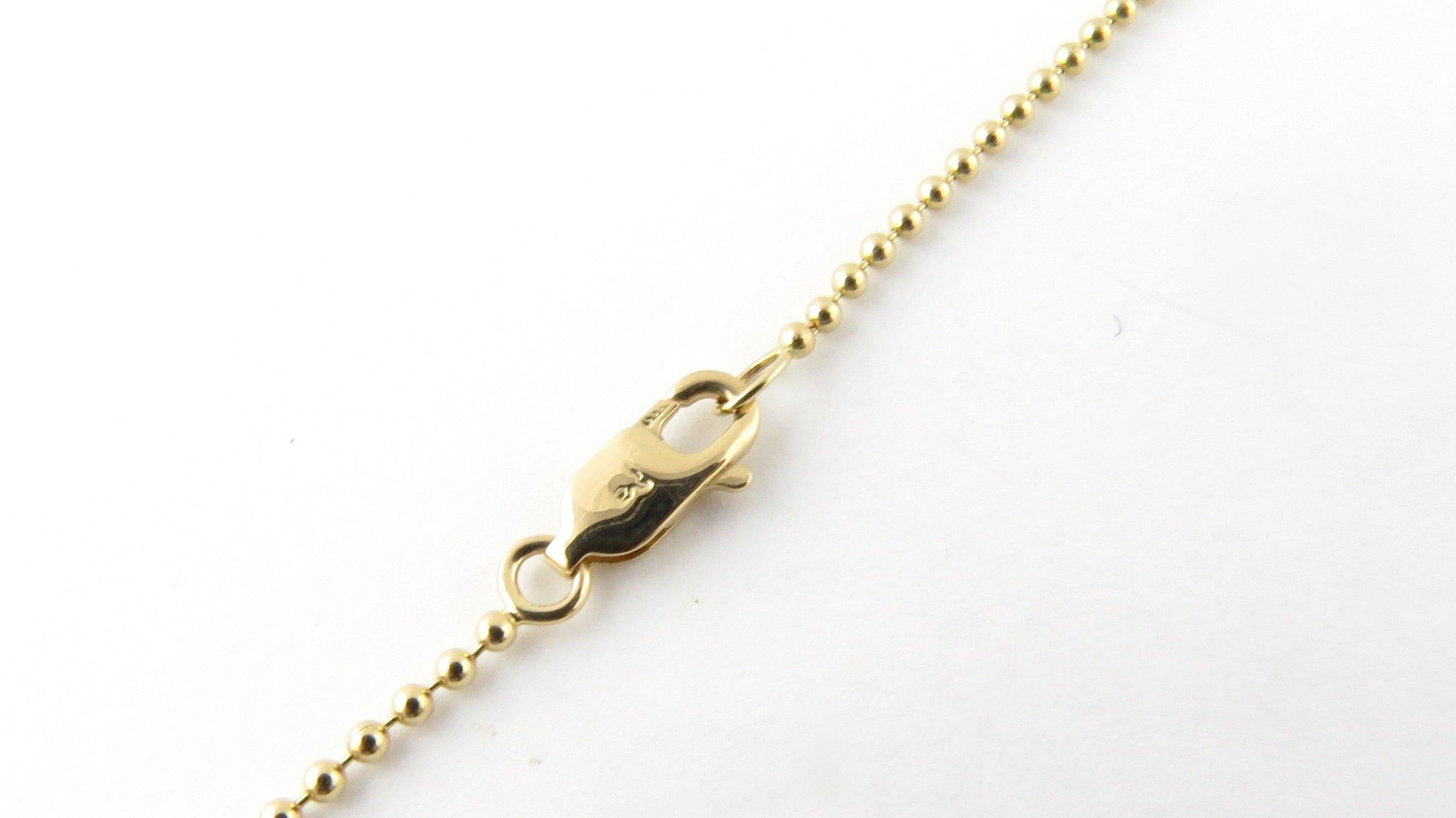 Women's 14 Karat Yellow Gold Reversible Diamond Heart Necklace