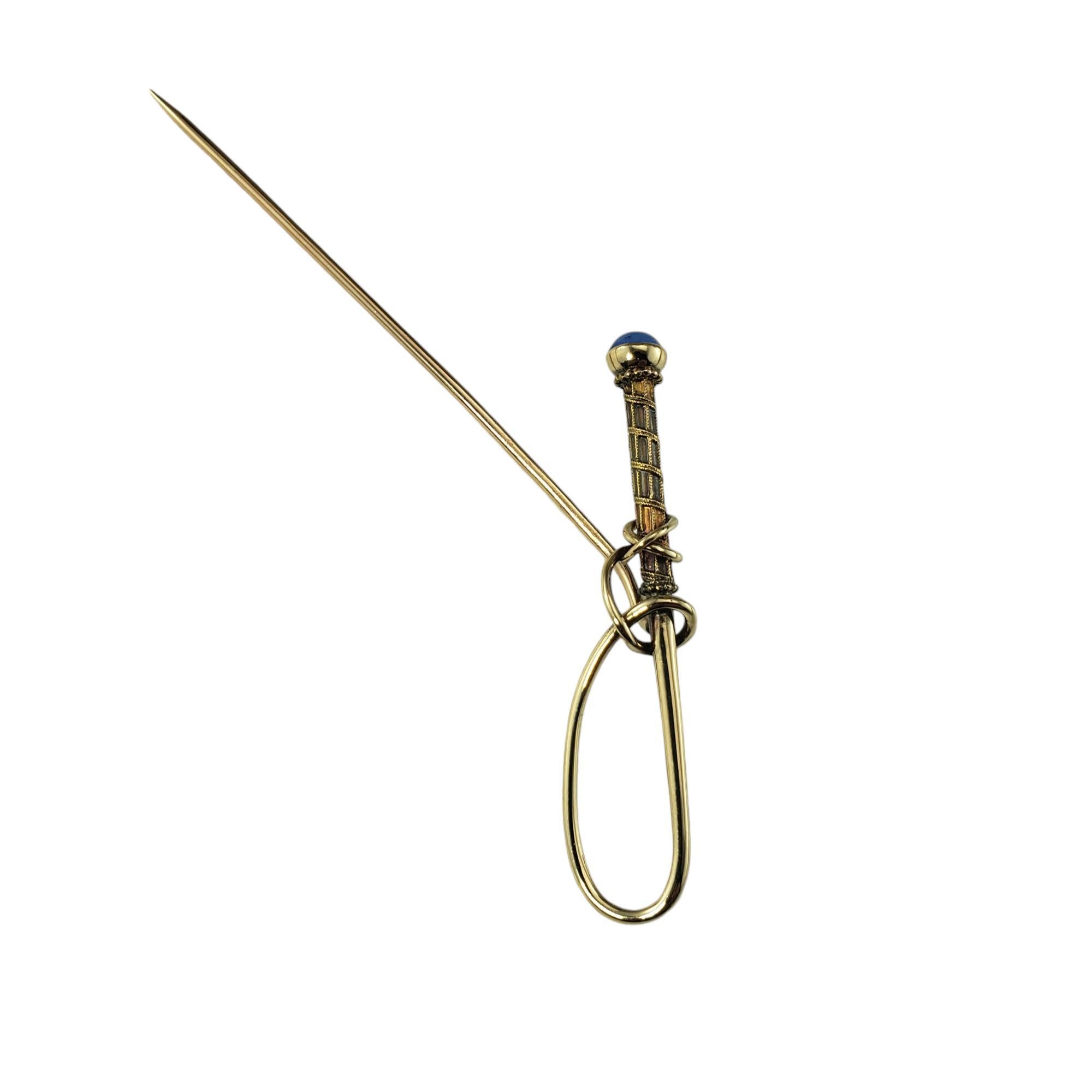 14 Karat Gelbgold Riding Crop Stick Pin #18662 im Zustand „Gut“ im Angebot in Washington Depot, CT