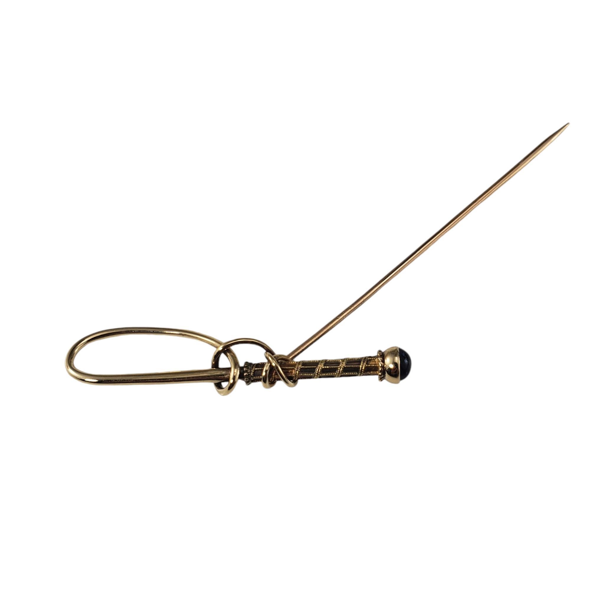 14 Karat Gelbgold Riding Crop Stick Pin #18662 Damen im Angebot