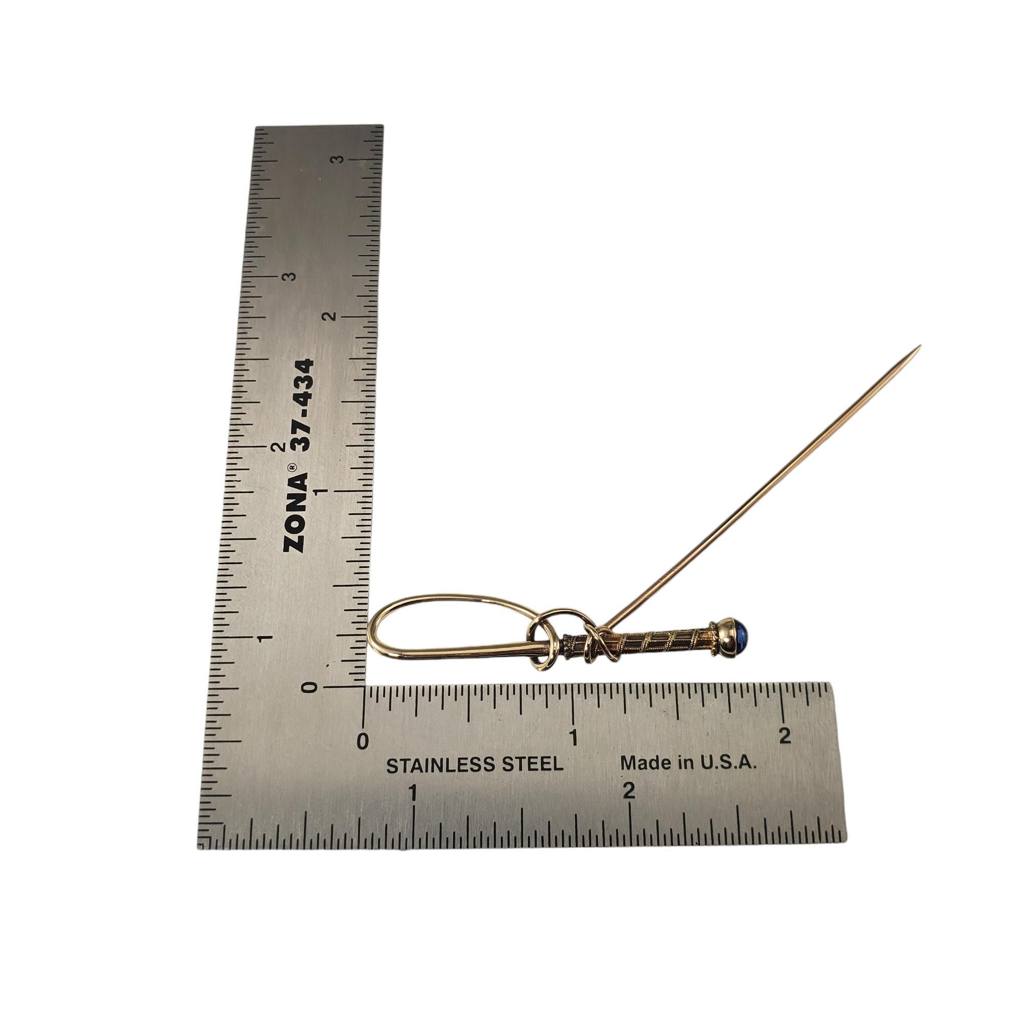 14 Karat Gelbgold Riding Crop Stick Pin #18662 im Angebot 2