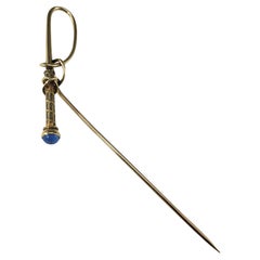14 Karat Yellow Gold Riding Crop Stick Pin #18662