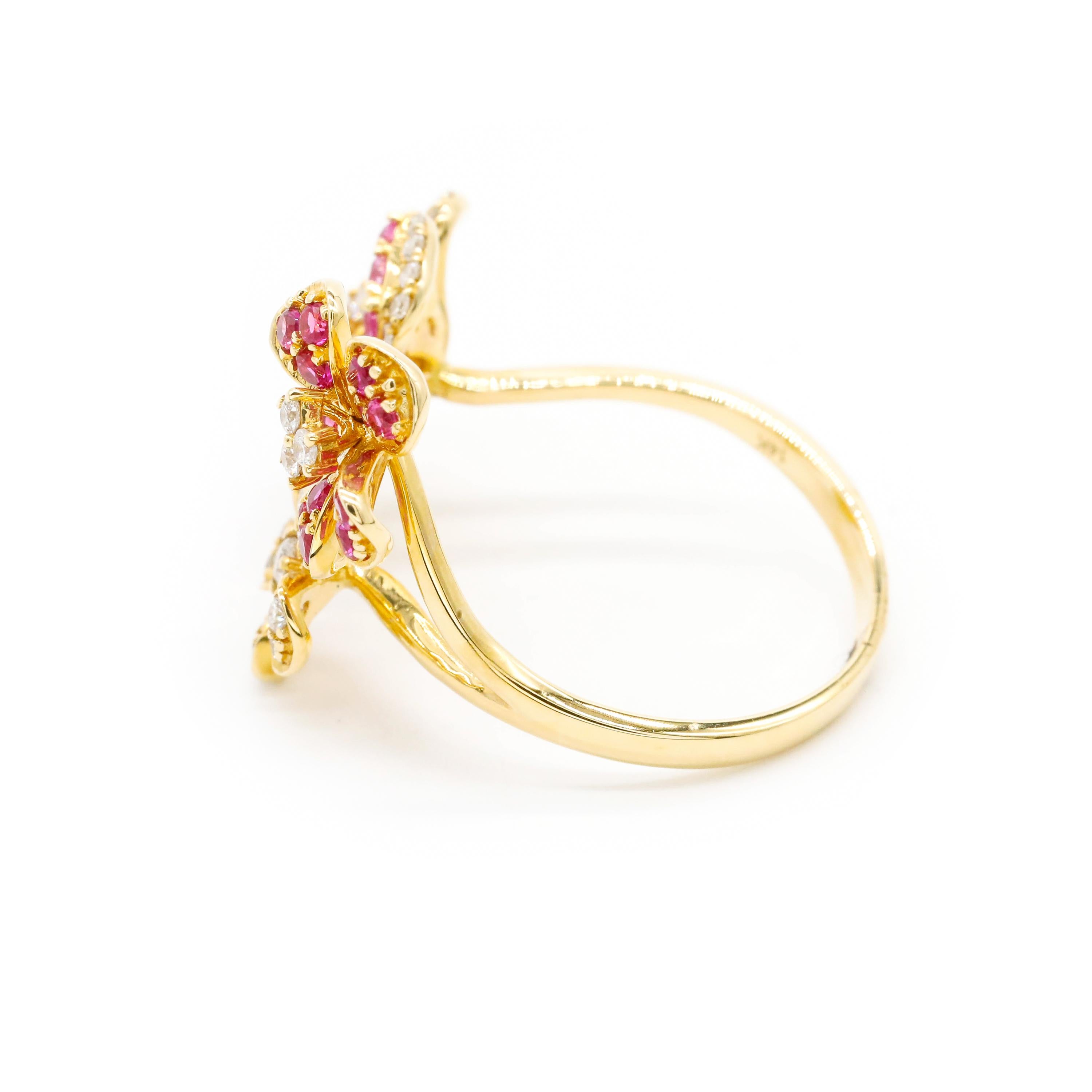 pink sapphire pave ring