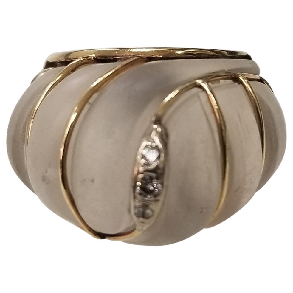 Rock Crystal Ring Gold