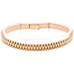 14 Karat Gelbgold "Rolex" Stil Fancy Link-Armband