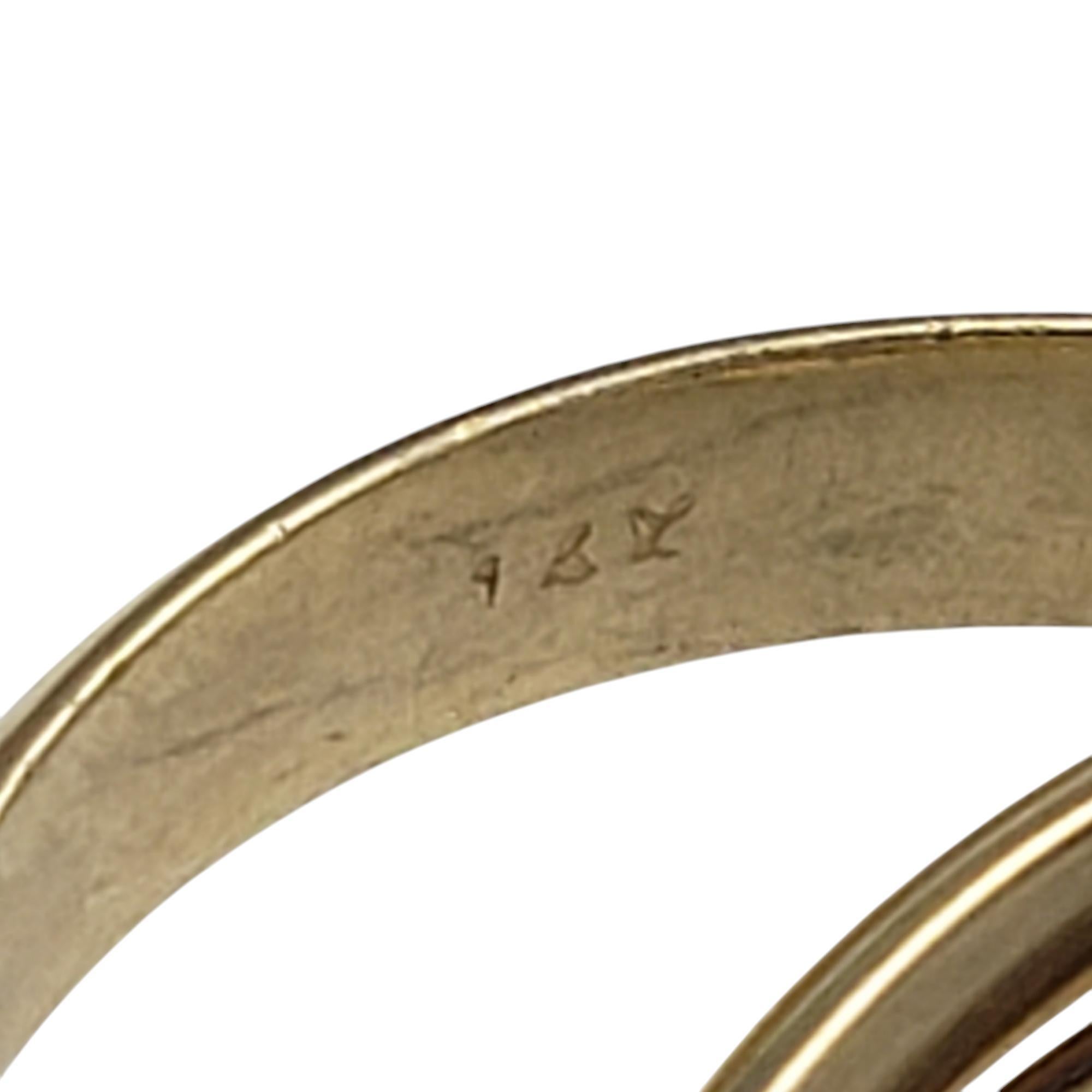 Women's 14 Karat Yellow Gold Rolling Trinity Ring Size 6 #20587