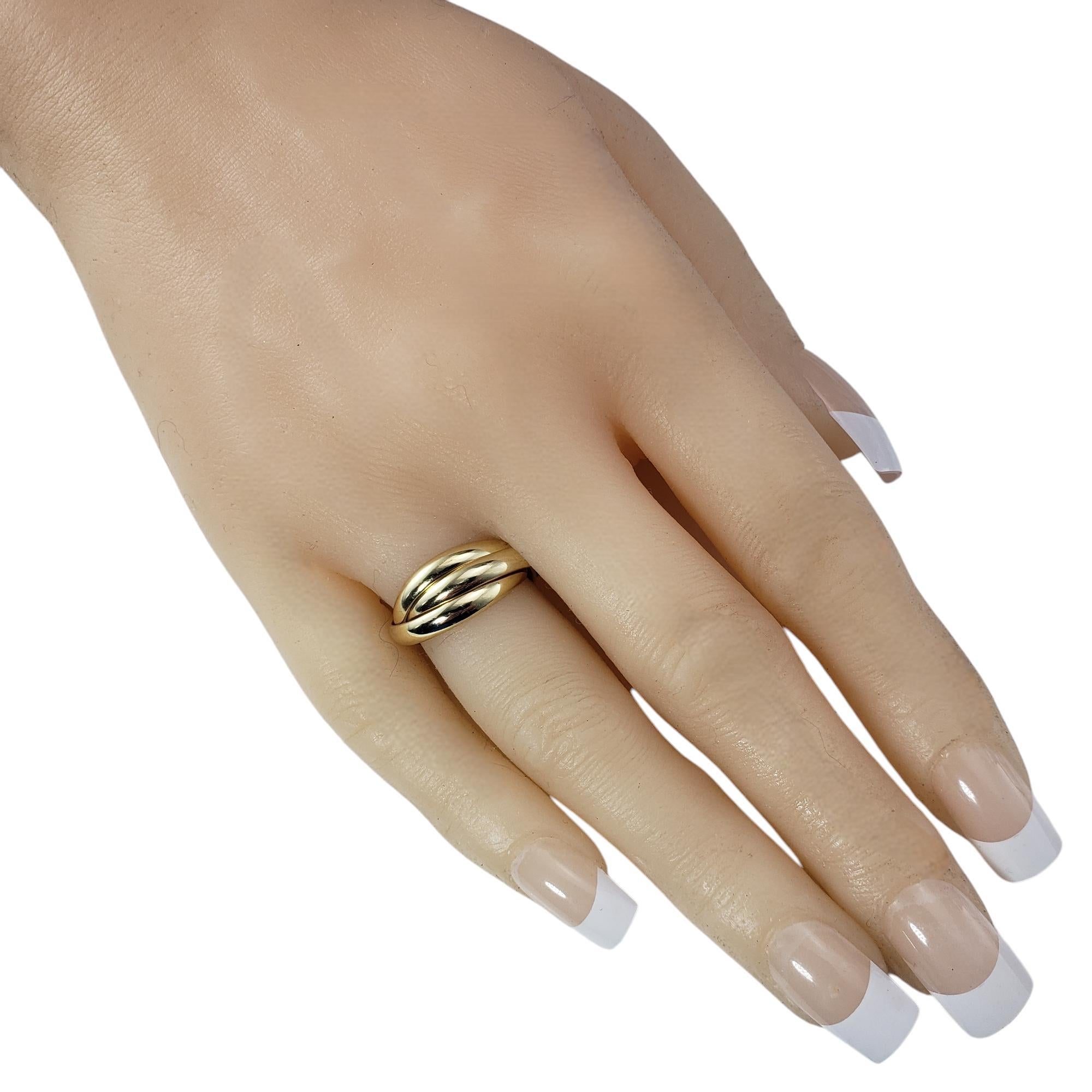 14 Karat Yellow Gold Rolling Trinity Ring Size 6 #20587 1