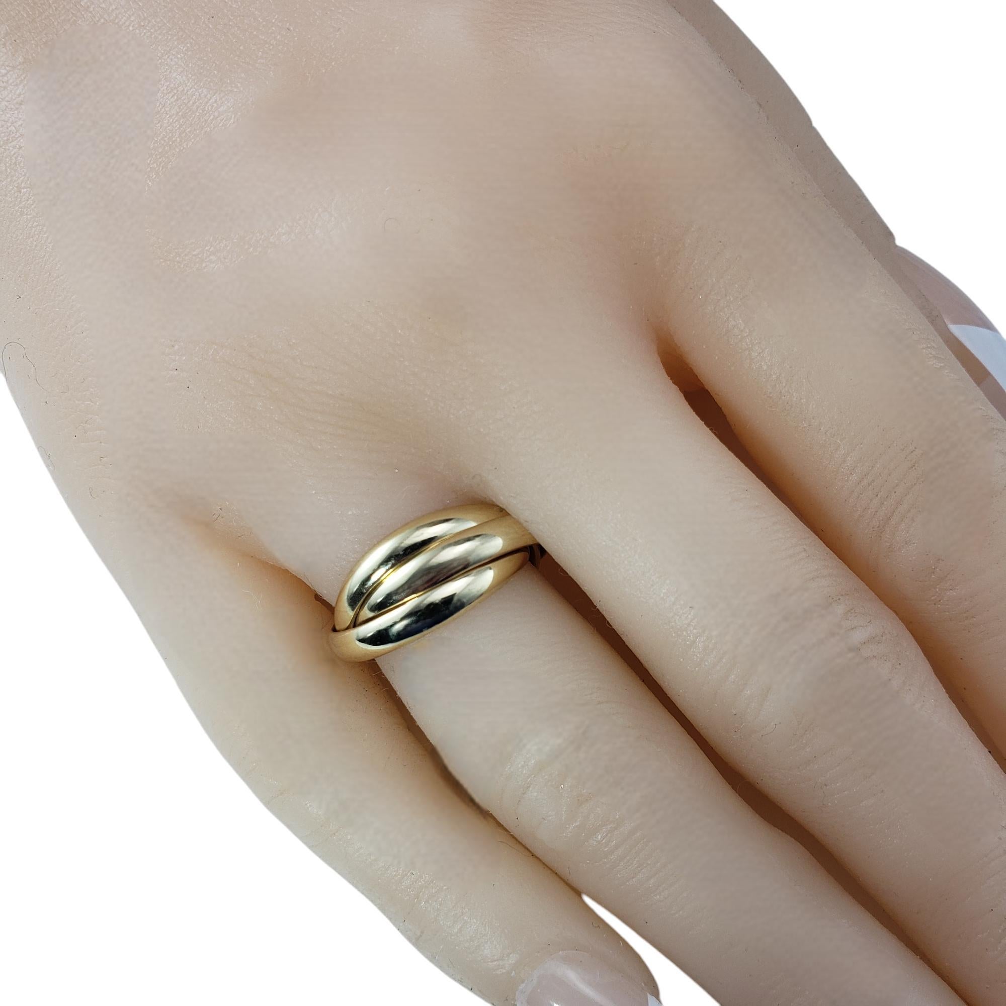 14 Karat Yellow Gold Rolling Trinity Ring Size 6 #20587 2