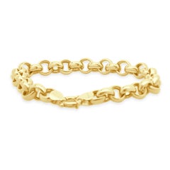 14 Karat Yellow Gold Rolo Chain Bracelet