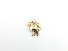14 Karat Yellow Gold Rooster Charm