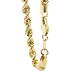 14 Karat Yellow Gold Rope Bracelet