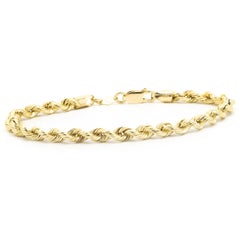14 Karat Yellow Gold Rope Bracelet