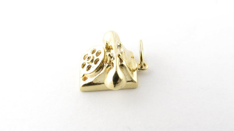 14 Karat Yellow Gold Rotary Dial Telephone Charm For Sale at 1stdibs