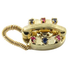 14 Karat Yellow Gold Rotary Phone Charm