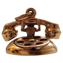 14 Karat Yellow Gold Rotary Phone "Hello" "I Love You" Charm #20017