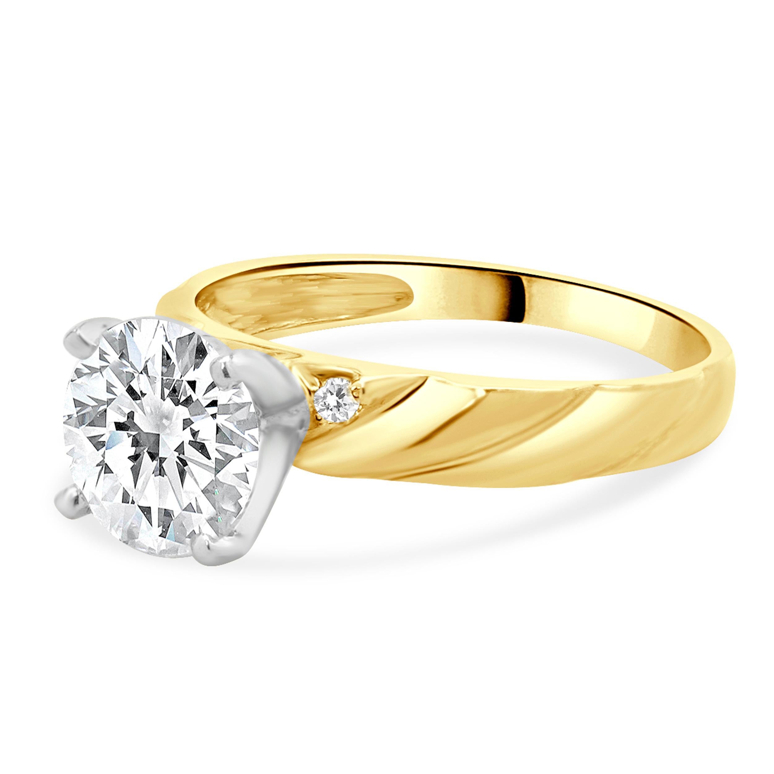 Matériau : Or jaune 14K
Diamant central : 1 diamant rond de taille brillant = 1,66ct
Couleur : J
Clarté : I2
IGI : 30487170
Diamant : 2 tailles rondes = 0,02cttw
Couleur : J
Clarté : SI2
Taille de l'anneau : 6 (veuillez prévoir jusqu'à 2 jours