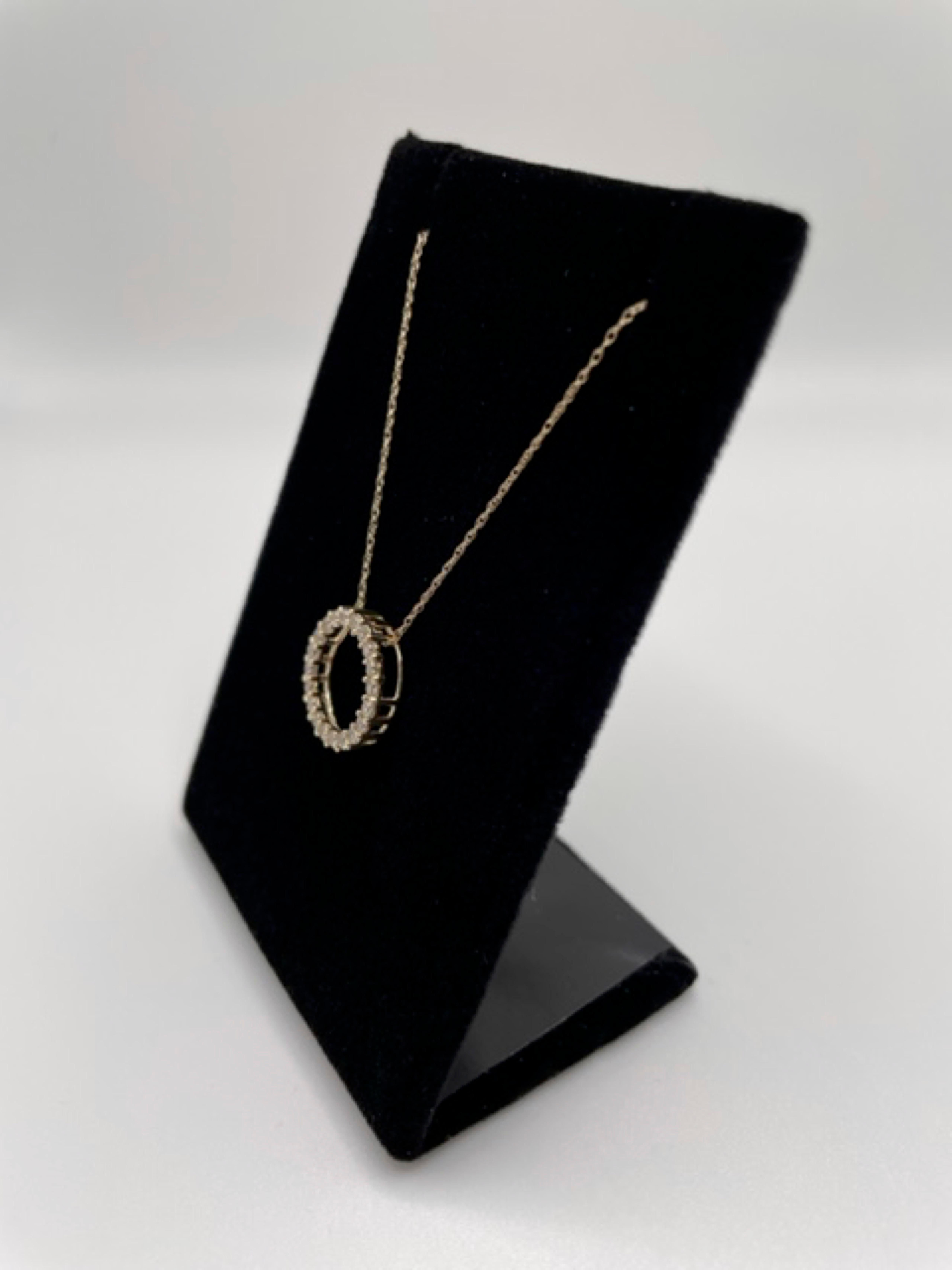 Modern 14 Karat Yellow Gold Round Brilliant Diamond Necklace For Sale