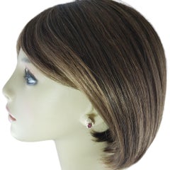 14 Karat Yellow Gold Purple Sapphire and Diamond Tear Drop Earrings