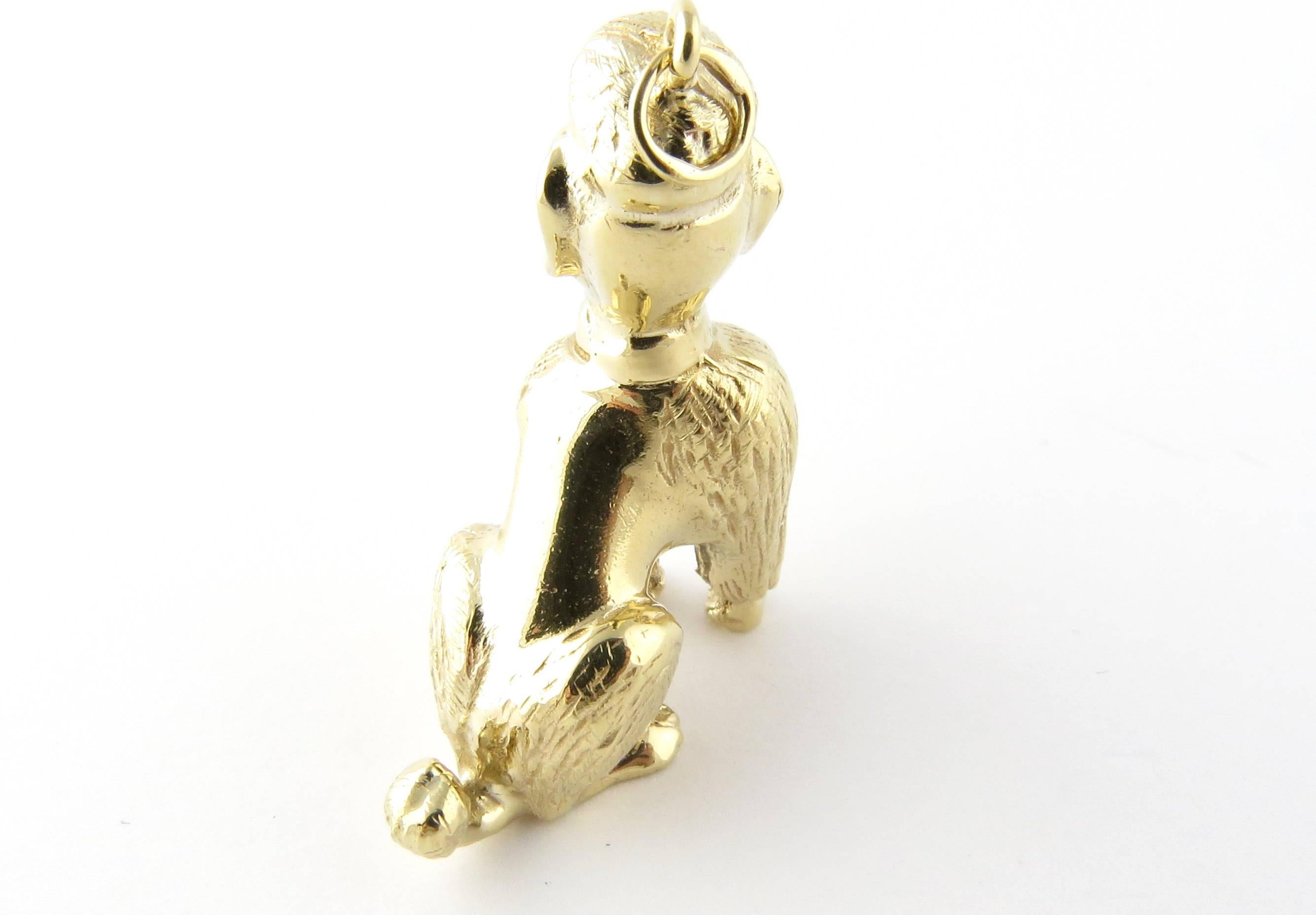Vintage 14 Karat Yellow Gold, Ruby and sapphire Poodle Charm

Best in Show!

This exquisite 3D charm features a proud poodle accented with two genuine sapphires and a ruby. Meticulously detailed in 14K yellow gold.

Size: 37 mm x 23 mm (actual