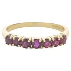 14 Karat Yellow Gold Ruby Band