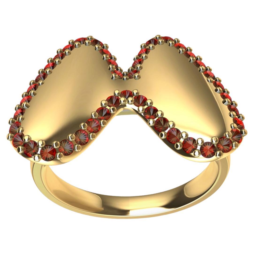 Anillo Mariposa Rubí Oro Amarillo 14 Kilates