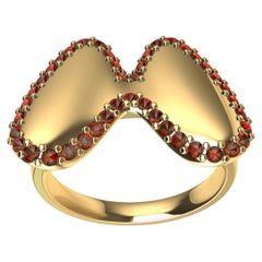 14 Karat Yellow Gold Ruby Butterfly Ring