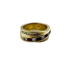 14 Karat Yellow Gold Ruby & Diamond Ring Size 5.75 JAGi Certified#16638