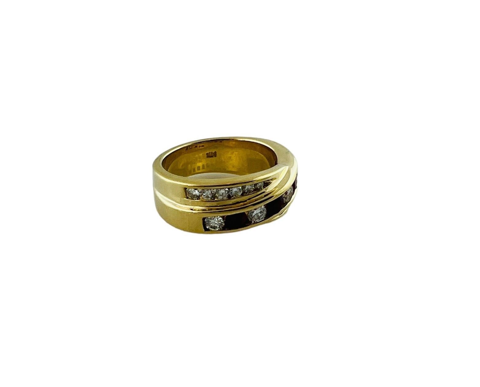 14 Karat Yellow Gold Ruby & Diamond Ring Size 5.75 JAGi Certified#16638 For Sale 3