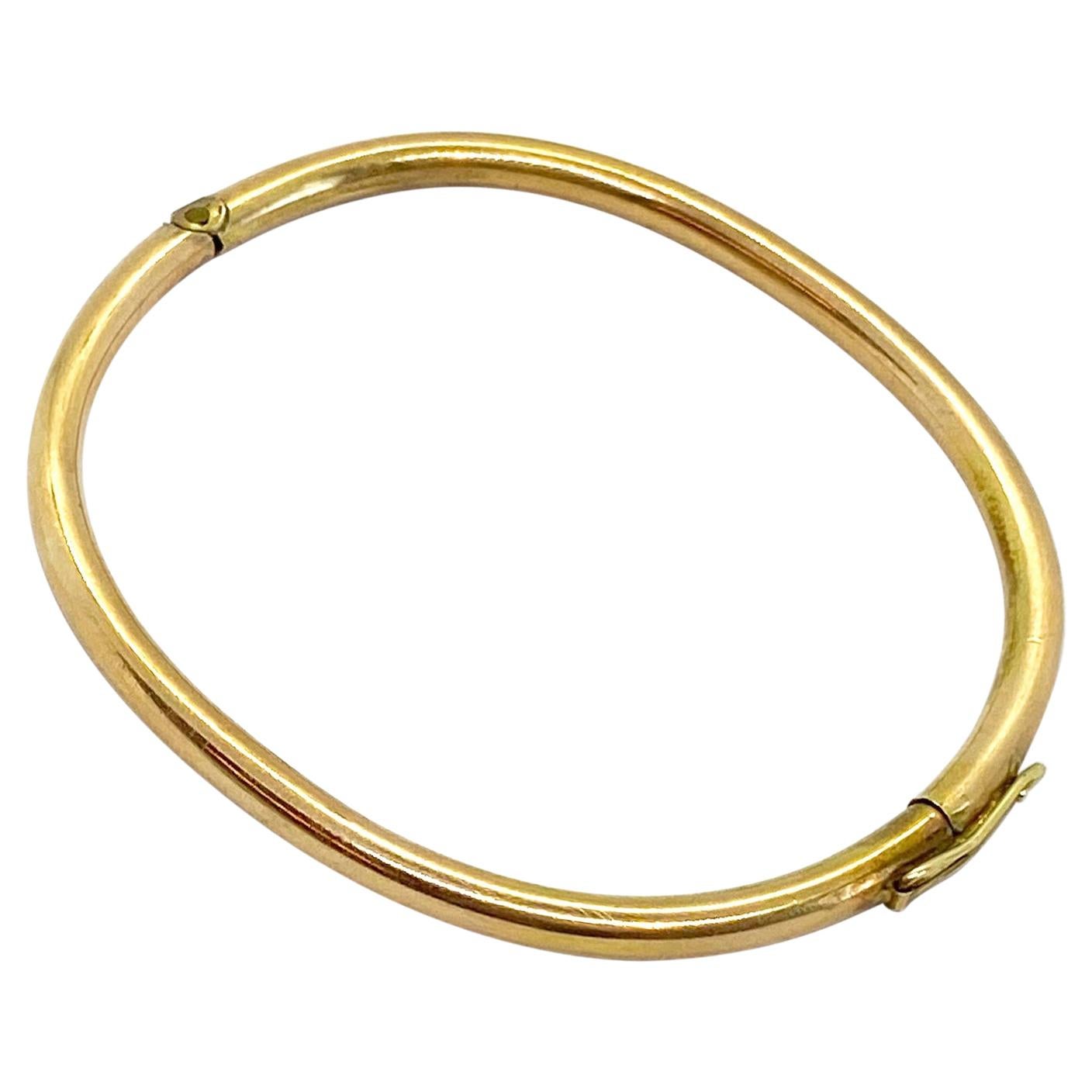 14 Karat Yellow Gold Russia Bracelet For Sale