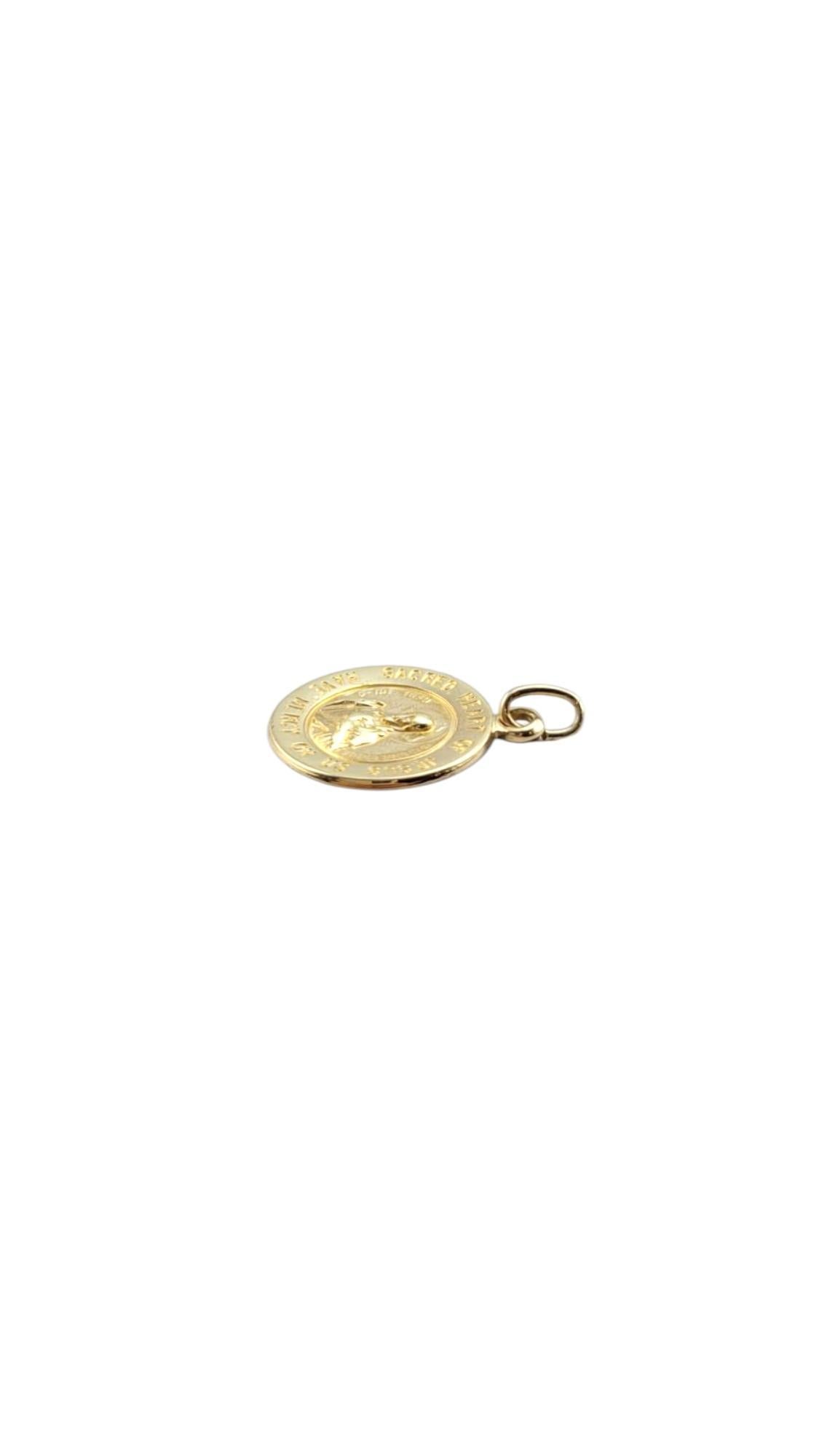 14 Karat Yellow Gold Sacred Heart of Jesus Charm #22253 in vendita 1