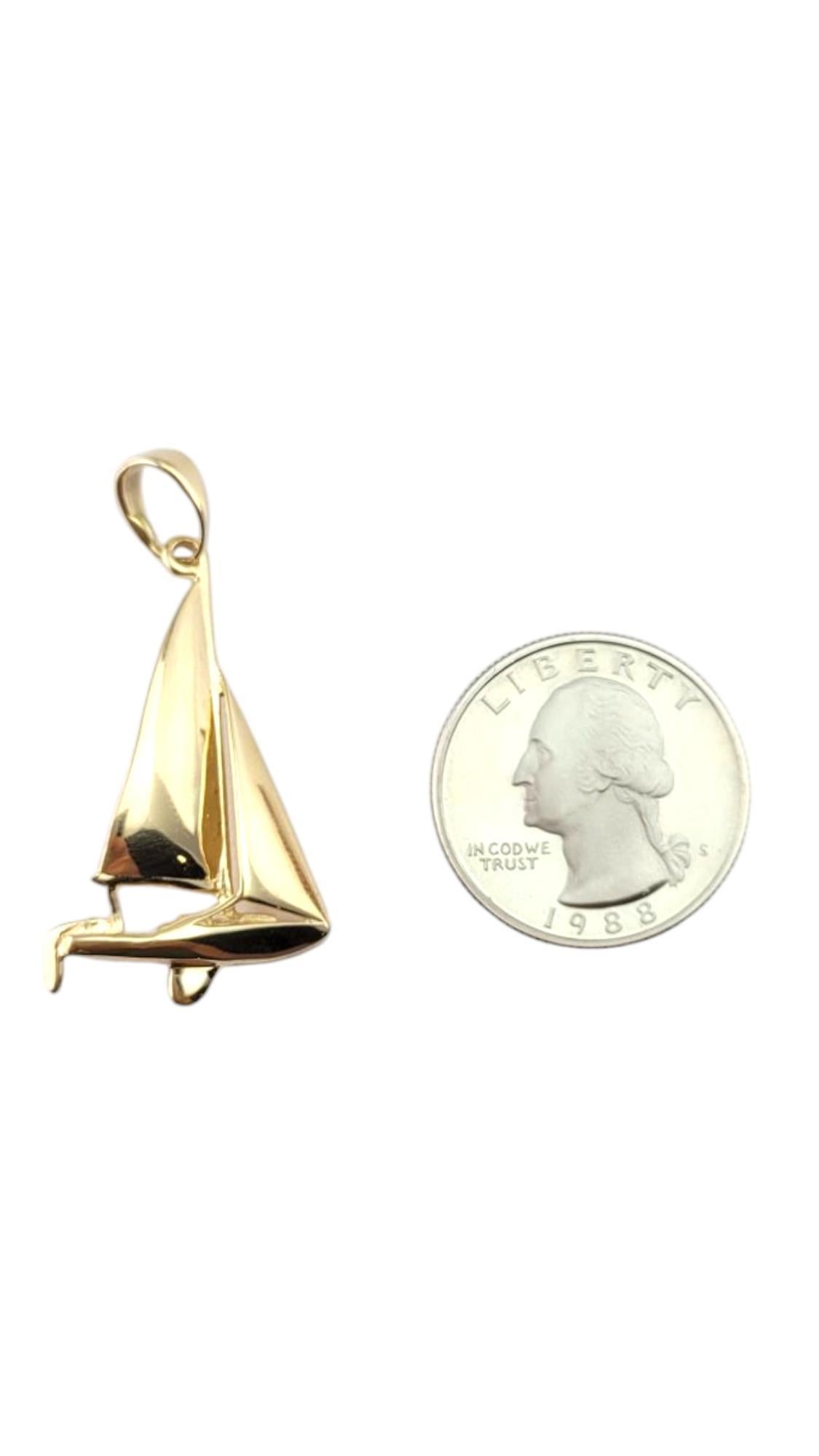 14 Karat Yellow Gold Sail Boat Charm #21269 For Sale 3